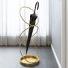 Umbrella Racks Nordic Wrought Iron Umbrella Stand, Creative Umbrella Bucket for Home Hotel Lobby, Cane/cue Metal Storage Rack, Black, Gold, White, 24x24x68cm (Color : Gold) view 3