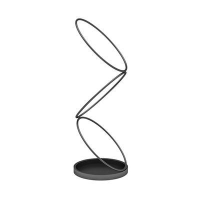 Umbrella Racks Nordic Wrought Iron Umbrella Stand, Creative Umbrella Bucket for Home Hotel Lobby, Cane/cue Metal Storage Rack, Black, Gold, White, 24x24x68cm (Color : Black)