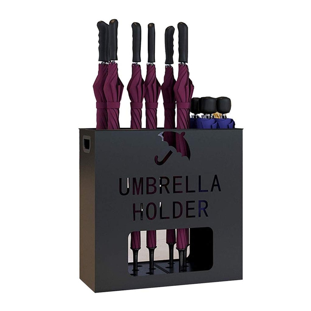 Umbrella Racks Nordic Creative Umbrella Stand, Large Capacity Umbrella Storage Box for Home Business, Long and Short Umbrella Storage Rack, Black (Size : 36x13x41cm)
