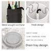 Umbrella Racks Round Umbrella Stand, Metal Umbrella Bucket, Umbrella/Cane Storage Rack at The Entrance of The Home Hotel Lobby, with Hook, with Hook, Black, White, 22x51cm (Color : White) view 4