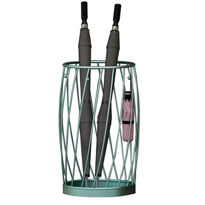 Umbrella Racks Metal Wrought Iron Umbrella Stand, Floor-Standing Umbrella Bucket in The Lobby of The Home Hotel, Long/Short Umbrella Storage Rack, 28x50cm, 3 Colors (Color : Maca Blue)