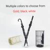 Umbrella Racks Metal Umbrella Stand, Simple and Modern Home Hotel Lobby Umbrella Bucket, with Hook and Drip Tray, Black, Gold, 25x50cm (Color : Gold) view 2