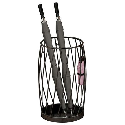 Umbrella Racks Metal Wrought Iron Umbrella Stand, Floor-Standing Umbrella Bucket in The Lobby of The Home Hotel, Long/Short Umbrella Storage Rack, 28x50cm, 3 Colors (Color : Black)