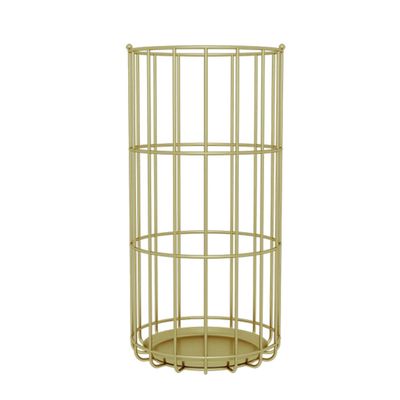 Umbrella Racks Gold Umbrella Stand, Simple and Creative Household Hotel Entrance Umbrella/Cane Barrel, Anti-Rust Metal Craft, Strong and Sturdy, 25x50cm