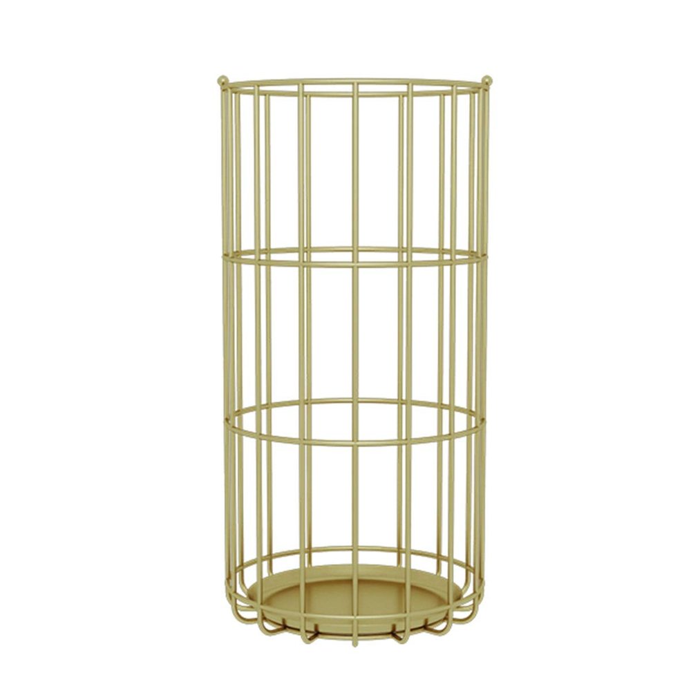 Umbrella Racks Gold Umbrella Stand, Simple and Creative Household Hotel Entrance Umbrella/Cane Barrel, Anti-Rust Metal Craft, Strong and Sturdy, 25x50cm