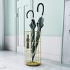 Umbrella Racks Gold Umbrella Stand, Simple and Creative Household Hotel Entrance Umbrella/Cane Barrel, Anti-Rust Metal Craft, Strong and Sturdy, 25x50cm view 2