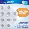 As Seen on Shark Tank Hair Shower Drain Hair Catcher, Hair Stopper Bathtub Drain Protector, & Catcher Drain Cover Alternative, Must-Haves HairyGrabster, 1 Pack, White view 3
