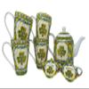 Royal Tara Traditional Irish Shamrock Tea Set of New Bone China Teapot & 4 Cups & 2 Teabag Holders Packed in Irish Weave Box view 2