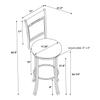 Franklin Swivel Counter Stool, Pewter view 3
