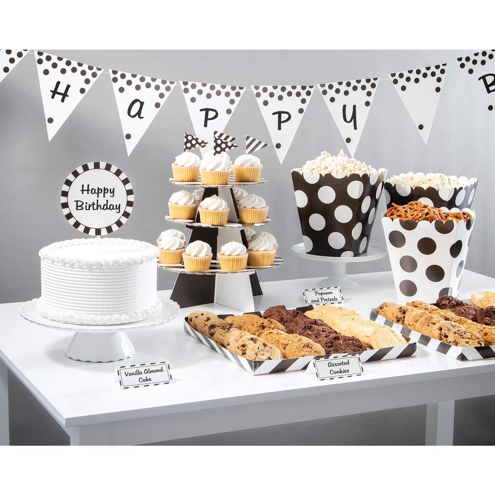 Creative Converting 346205 Black And White Treat Table Kit