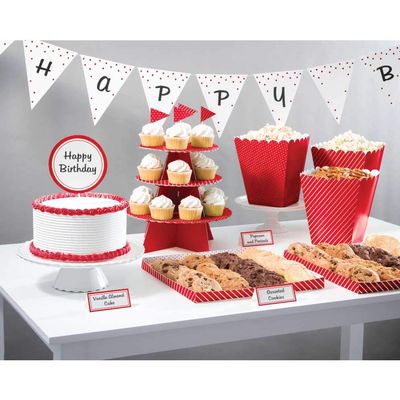 Creative Converting 346201 Classic Red Treat Table Kit