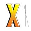 Beistle Plastic Letter X Yard Sign With Metal Stakes - Happy Birthday Party Outdoor Lawn Decoration view 1