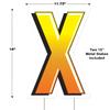 Beistle Plastic Letter X Yard Sign With Metal Stakes - Happy Birthday Party Outdoor Lawn Decoration view 2