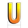 Beistle Letter U Yard Sign with Metal Stakes view 1