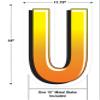 Beistle Letter U Yard Sign with Metal Stakes view 2
