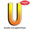 Beistle Letter U Yard Sign with Metal Stakes view 3