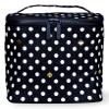 Kate Spade New York Insulated Soft Cooler Lunch Tote with Double Zipper Close and Carrying Handle, Polka Dots (Black/White) view 1
