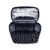 Kate Spade New York Insulated Soft Cooler Lunch Tote with Double Zipper Close and Carrying Handle, Polka Dots (Black/White) view 3