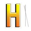 Beistle Letter H Yard Sign with Metal Stakes view 1