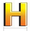 Beistle Letter H Yard Sign with Metal Stakes view 3