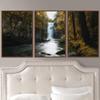 SIGNWIN 3 Piece Framed Canvas Wall Art Forest Waterfalls Canvas Prints Home Artwork Decoration for Living Room,Bedroom - 16"x24"x3 Panels view 1