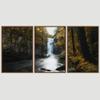 SIGNWIN 3 Piece Framed Canvas Wall Art Forest Waterfalls Canvas Prints Home Artwork Decoration for Living Room,Bedroom - 16"x24"x3 Panels view 3