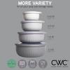 COOK WITH COLOR Prep Bowls with Lids- Wide and Deep Nesting Plastic Small Mixing Bowl Set with Lids, 8 Piece Set - Wide Bowls, Gray view 2