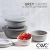 COOK WITH COLOR Prep Bowls with Lids- Wide and Deep Nesting Plastic Small Mixing Bowl Set with Lids, 8 Piece Set - Wide Bowls, Gray view 3