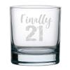 Veracco Finally 21 Years Twenty First Birthday Gifts Whiskey Glass Funny For Someone Who Loves Drinking Bachelor Party Favors (Clear, Glass) view 2