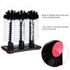 3 Brush Glass Washer Brush Cleaner, Glass Bottle Cup Cleaning Brushes with Suction Base for Kitchen Sink Bar view 2