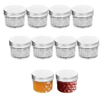 10Pcs Mini Mason Jars, Multi-purpose Jam Jars With Regular Lids, for Jam, Sauce,Honey, Wedding Favors, Shower Favors, Baby Foods, DIY Spice Jars, Candle Making, DIY Small Plant Pot