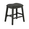 Benjara sadle Fabric Saddle Counter Stool with Nailhead Trim, Set of 2, Gray view 1