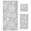 ALAZA Silver Snowflake Towel Set - 3 Soft, Highly Absorbent Towels for Bath, Kitchen, Beach & Spa view 1