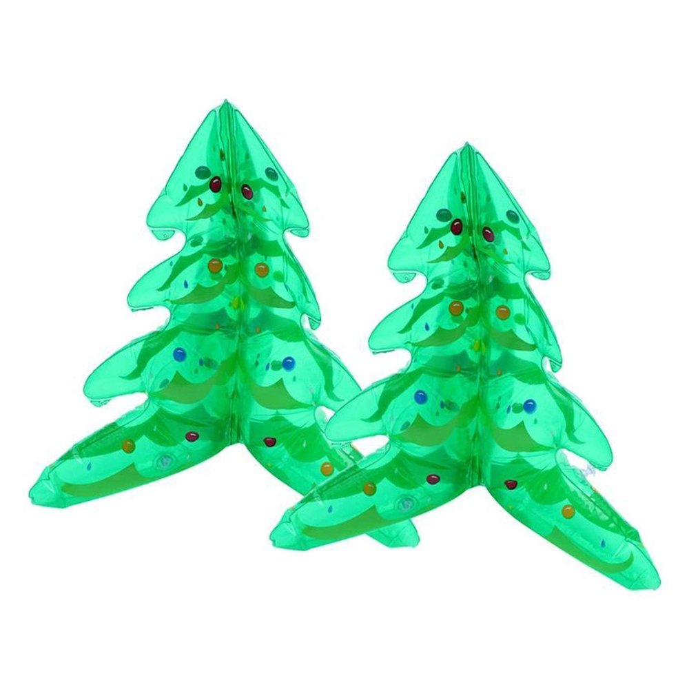 DUO ER 2pcs PVC Green Christmas Trees Decorations Inflatable Decorative Balloon Christmas Trees Toy Christmas Party Layout