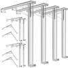 12 Pieces Valance Clips Vertical Blind Clear Valance Clip Bracket Vertical Blind Hidden Installation Bracket Replacement Part, Outside Mount view 1