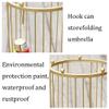 Umbrella Racks WXYZ Creative Iron Umbrella Stand, Marble Base Umbrella Bucket with Hook, Household Hotel Umbrella Drain Stand, 24x55cm Gold, Black (Color : Gold2) view 3