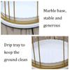 Umbrella Racks WXYZ Creative Iron Umbrella Stand, Marble Base Umbrella Bucket with Hook, Household Hotel Umbrella Drain Stand, 24x55cm Gold, Black (Color : Gold2) view 4