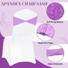 VDS Pack of 150 PCS | Light Purple | Spandex Chair Sashes Bows Without Buckle | Stretch Elastic Banquet Universal Folding Chair Band Tie with for Wedding Party Conference Celebration Event Decoration view 4