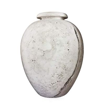 CBAM Center Table Flower Holder Vase in Travertine Gift Idea H. 30cm