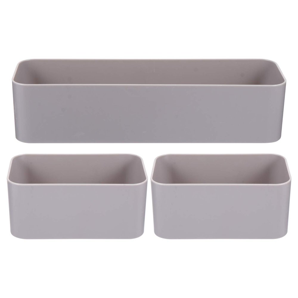 Hemobllo Wall Mounted Organizer Boxes 3-Pack Punch Free Storage Holder Stick on Wall Organizer for Remote Controls Keys Cosmetics Bedroom Kitchen Bathroom 10.62X3.14X2.36In