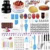 Cake Decorating Supplies | Cake Decorating Kit Baking Supplies Set For Beginners | Rotating Cake Turntable Stand | Icing Piping Tips & Bags | Frosting & Pastry Tools (520 Pcs set) view 1