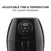 CHEFMAN Small Air Fryer Healthy Cooking, Nonstick, User Friendly and Digital Touch Screen, w/ 60 Minute Timer & Auto Shutoff, Dishwasher Safe Basket, BPA-Free, Glossy Black, 3.5 Qt. view 4