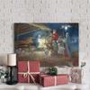 Renditions Gallery A Child is Born Wall Art, Christ in a Manger, Jesus Christ, Mary & Joseph, Religious Christmas Scene, Gallery Wrapped Canvas Decor, Ready to Hang, 12 in H x 18 in W, Made in America view 3