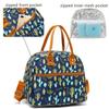 FlowFly Insulated Lunch Bag With Shoulder Strap for Women, Men, and Kids, Large and Reusable, Handle, Freezable Work and School Travel Tote and Meal Prep Organizer,Cactus view 4