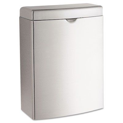 GourmetGalley Contura Receptacle- Rectangular- Stainless Steel- 1 gal