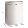 GourmetGalley Contura Receptacle- Rectangular- Stainless Steel- 1 gal view 2