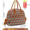 FlowFly Insulated Lunch Bag With Shoulder Strap for Women, Men, and Kids, Large and Reusable, Handle, Freezable Work and School Travel Tote and Meal Prep Organizer,Stereoscopic Red view 3