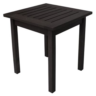 Leigh Country Heartland End Table, Black Finish, Wooden Outdoor Accent Furniture for Porch/Patio/Deck