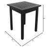 Leigh Country Heartland End Table, Black Finish, Wooden Outdoor Accent Furniture for Porch/Patio/Deck view 2