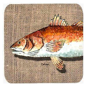 CoolCookware Red Fish Foam Coasters44; Set of 4